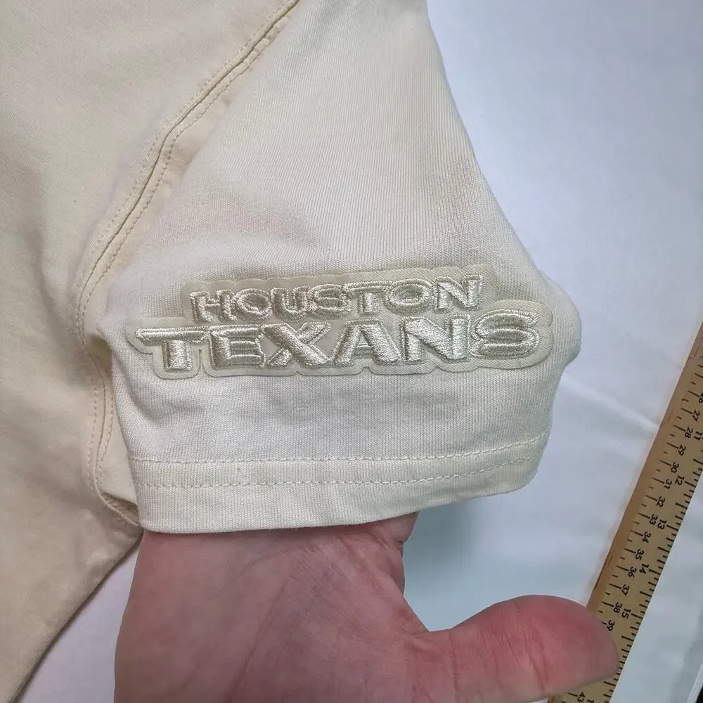 PRO STANDARD Men's HOUSTON TEXANS Cream Color Short Sleeve Pullover Hoodie 3XL - Picture 11 of 16